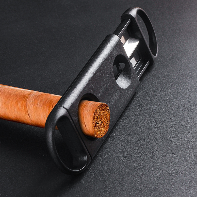 Dual-purpose V-mouth Cigar Cutter Portable Stainless Steel V-shaped Cigar Cutter Sharp Cigar Cutter Cigarette Cutter Dining room appliances Tobacco-Related