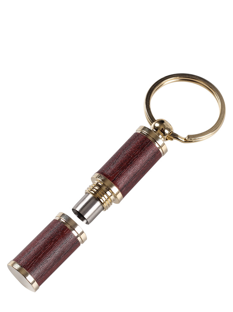 Cigar Punch Cutter Wood Stainless Steel Pocket 8MM Cigar Hole Puncher Cuban Cigar Drill Hole Gadget with Key Chain  Dining room appliances Tobacco-Related Produ