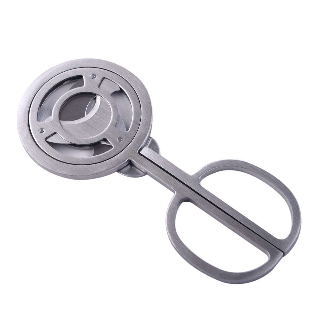 Stainless Steel Durable Silver Triple 3 Blades Knife Cigar Cutter Tobacco Cigarette Scissors Clipper Tool
