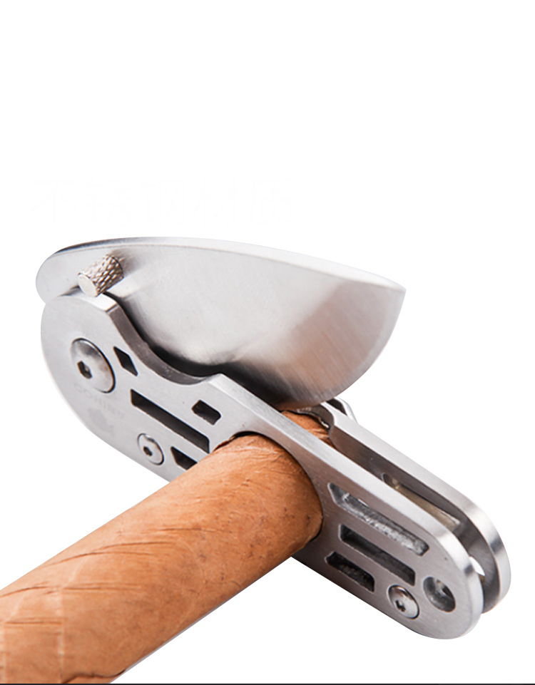 Creative knife type cigar cutter stainless steel knife cigar scissors portable belt hanging buckle smoking accessories