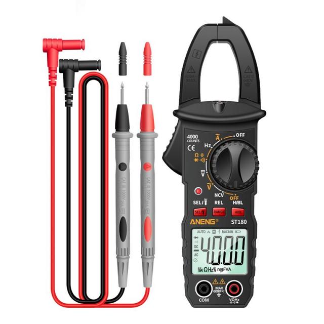 ST180 4000 Counts Digital Clamp Meter AC Current Multimeter Ammeter Voltage Tester Car Amp Hz Capacitance