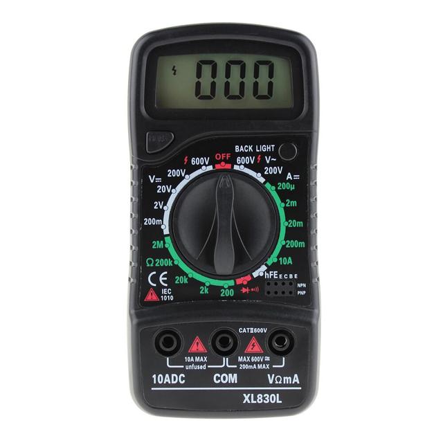 XL830L Digital Multimeter Testers Automotive Electrical Transistor Peak Tester Meter Capacitance Meter