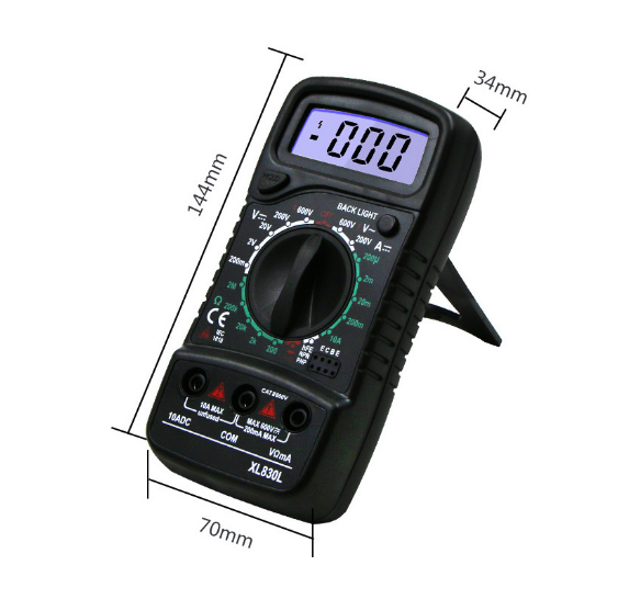 XL830L Digital Multimeter Testers Automotive Electrical Transistor Peak Tester Meter Capacitance Meter