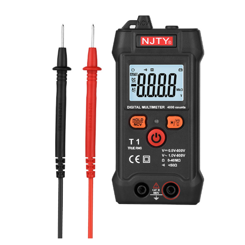 T1 Mini Digital Multimeter 4000 Counts Auto Ranging TRMS AC/DC Voltage resistance NCV with Backlight+flashlight