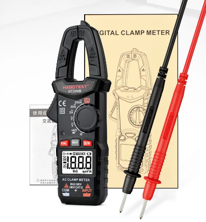 HT200A Current Clamp Multimeter Professional Automotive Tester Digital True RMS Ohm Hz 600V AC DC Capacitance Amp Meter