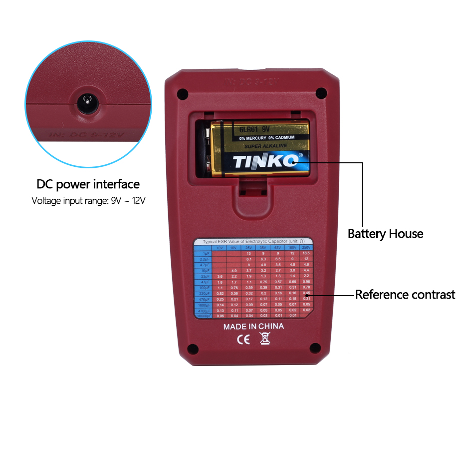 Multi-purpose Transistor ESR Tester ESR02pro Smart Diode Triode Capacitance Resistor Meter LCD meter