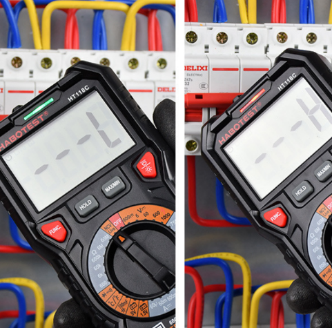 HT118C Automotive Digital Multimeter HZ Ohm Capacitance NCV LIVE Duty AC DC Voltmeter Multimetro True RMS Smart Multi Tester