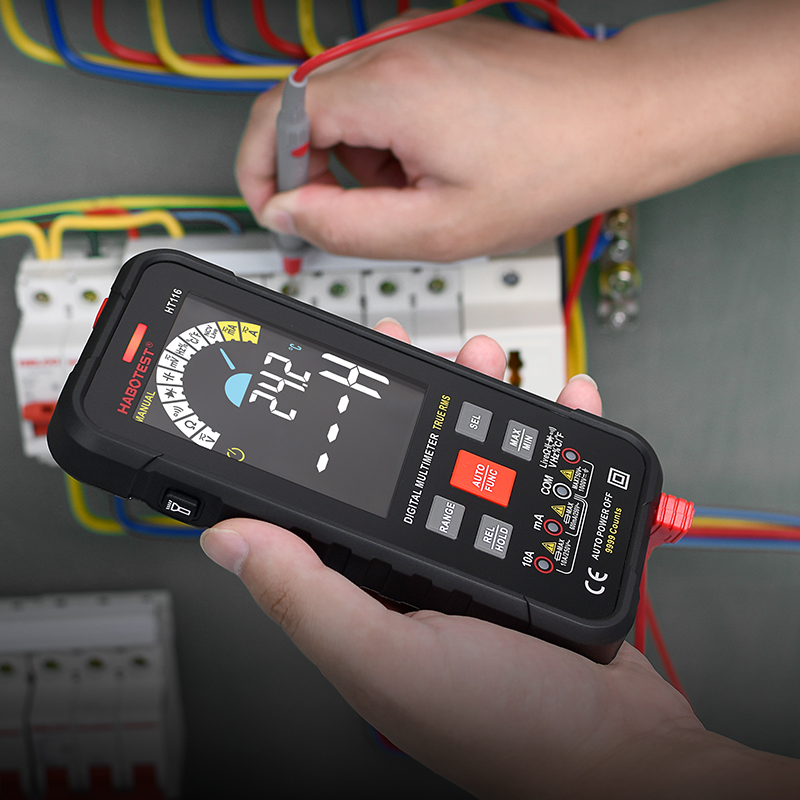 Smart Multimeter Digital Professional Automotive Tester 1000V AC DC Hz Ohm Capacitance Temperature Tester HT116
