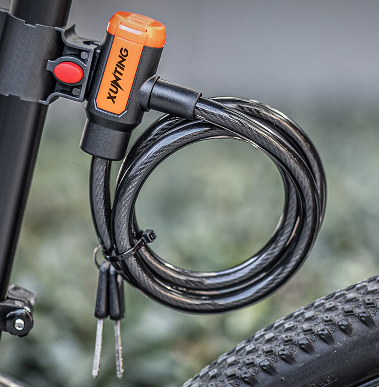 Mountain Bike Cable Lock Key Electric Password Fixed Anti-Theft Steel Bicycle Lock Bike Accessories 100cm