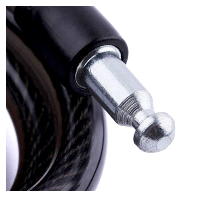 Theft Spiral Steel Cable Universal Protective Bicycle Lock Stainless Steel Cable Coil Bicycle Accessories Bike Lock with 2 Key