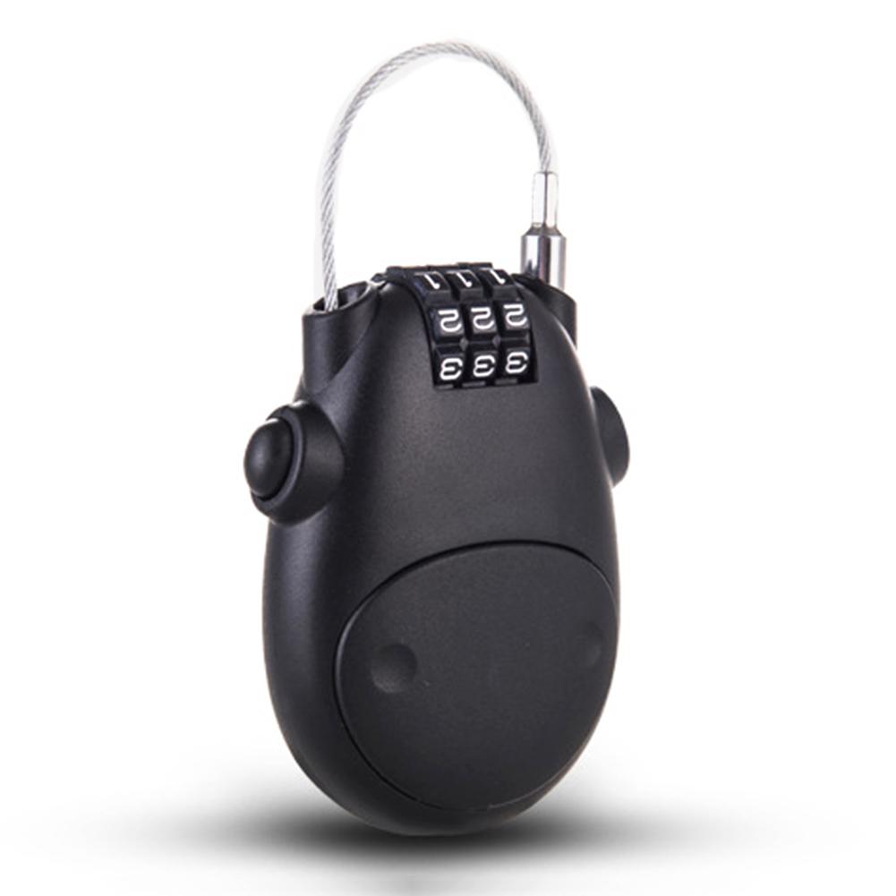 Telescopic Wire Rope Steel Cable Code Lock Suitcase Car Sled Bicycle Helmet High-precision Code Wheel Password Lock for Bike