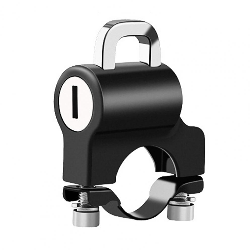 Metal Helmet Lock Universal Motorcycle Helmet Lock Anti-Theft Helmet Security Lock Metal 22mm-26mm Black