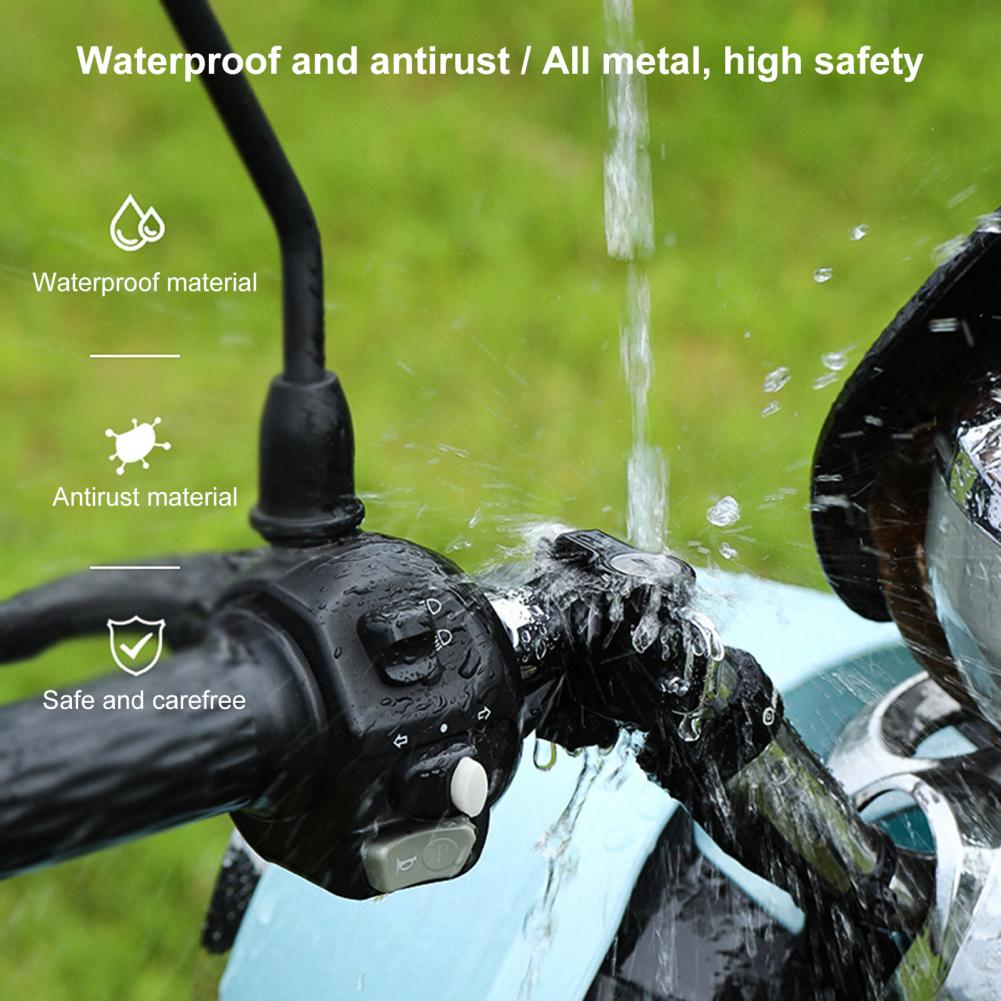 Metal Helmet Lock Universal Motorcycle Helmet Lock Anti-Theft Helmet Security Lock Metal 22mm-26mm Black