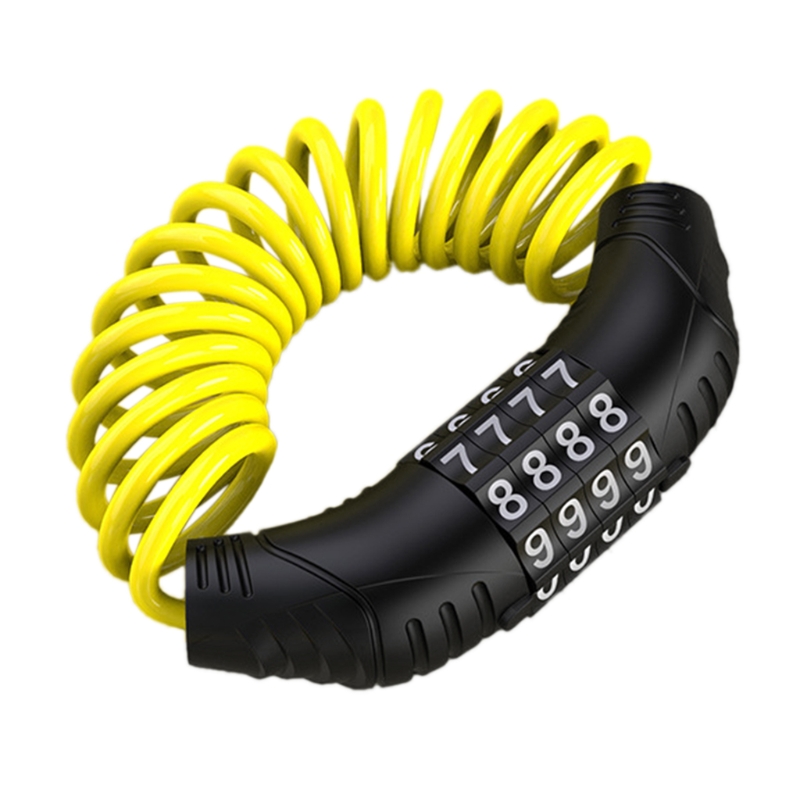 1x Durable Anti-theft Helmet Lock 4-digit Password Bicycle Locks for Scooter Motorcycle Portable Mtb Road Bike Lock Cable