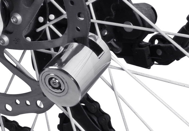 Stainless Steel Bicycle Motorcycle Locomotive Disc Brake Lock Waterproof Anti-Theft Security Sturdy Wheel Disc-Brake Lock