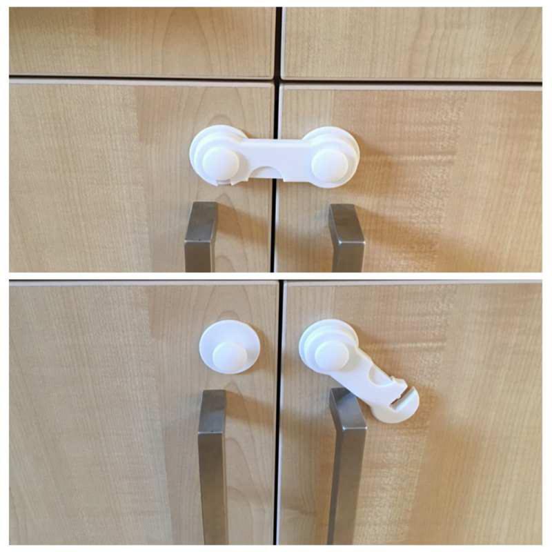 2pcs Child Baby Safety Lock Children Cabinet Drawer Door Fridge Blockers Plastic Lock For Kids Safety Safety Lock
