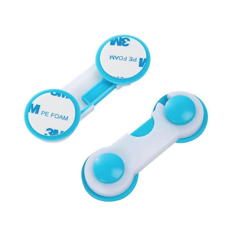 2pcs Child Baby Safety Lock Children Cabinet Drawer Door Fridge Blockers Plastic Lock For Kids Safety Safety Lock