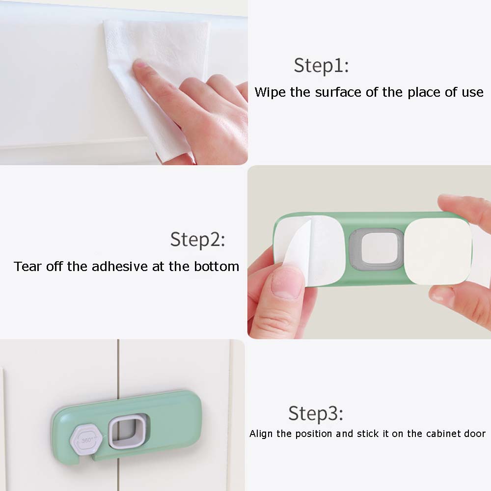 2 pcs Home Refrigerator Freezer Door Lock Kids Child Cabinet Locks Baby Safety Child Lock