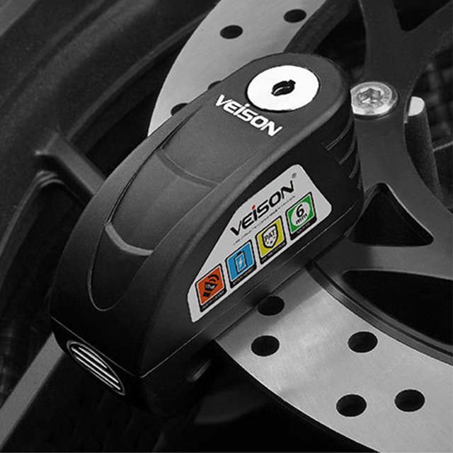 Waterproof Motorcycle Alarm Motorcycle Lock Steel Disc Lock Security Anti Theft Bike Lock