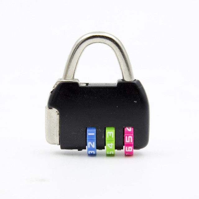 Mini 3 digit combination travel luggage suitcase backpack handbag code lock padlock.