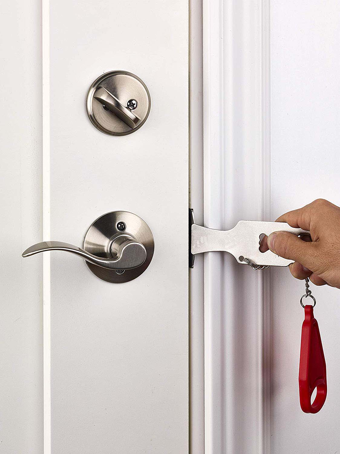 Portable lock portable door buckle lock top door stop anti-theft lock travel hotel security lock anti-theft portable lock