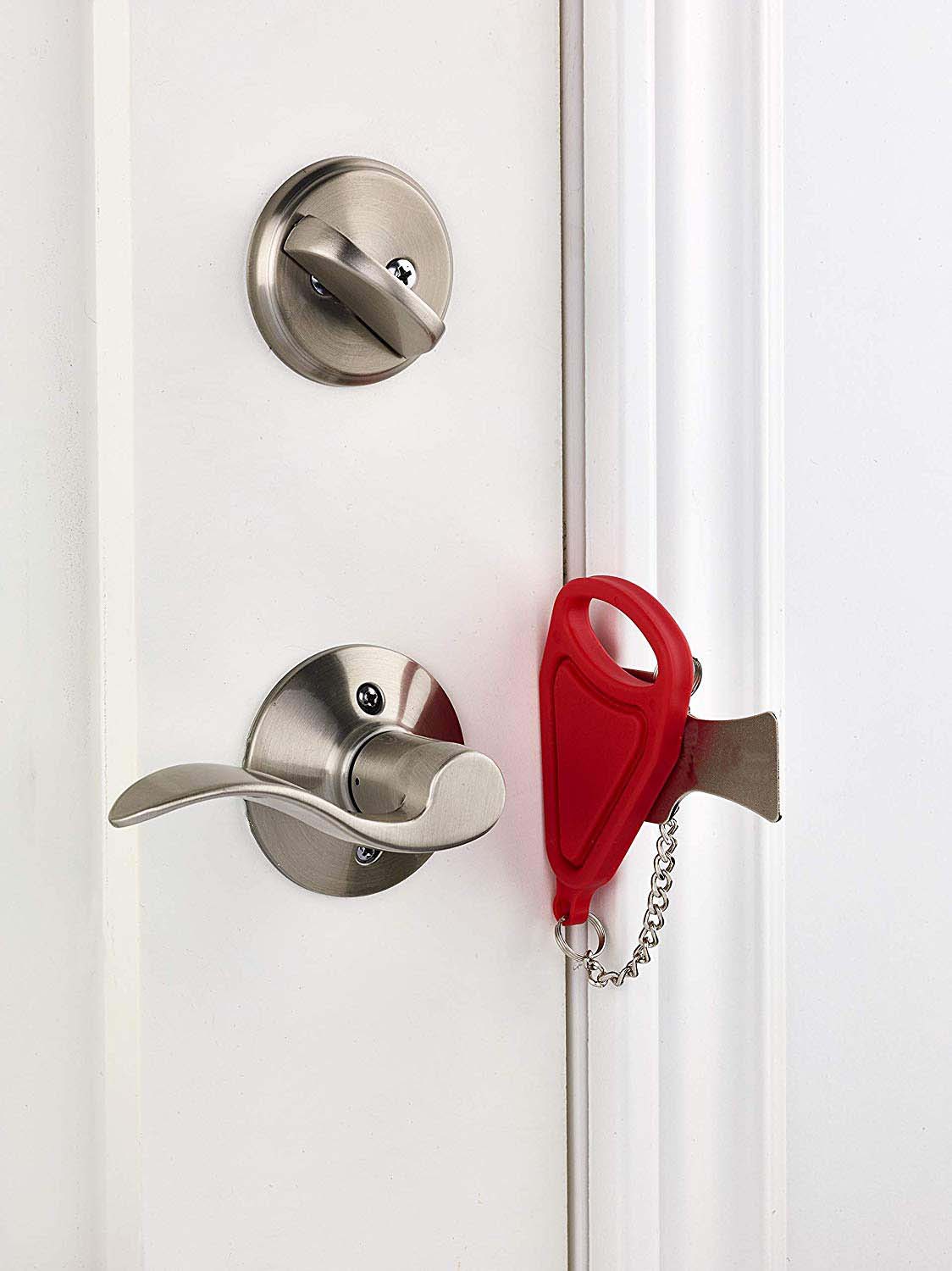 Portable lock portable door buckle lock top door stop anti-theft lock travel hotel security lock anti-theft portable lock