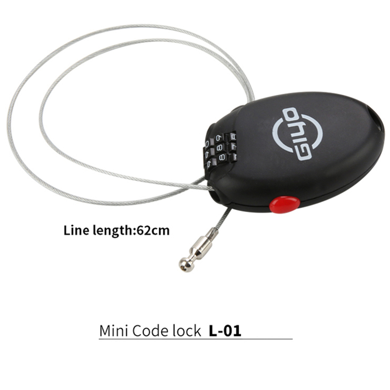 Multi Function Mini Cable Bicycle Lock Password Bike Lock Cycling Helmet Lock Anti Theft Code Padlock Lock For Bicycle