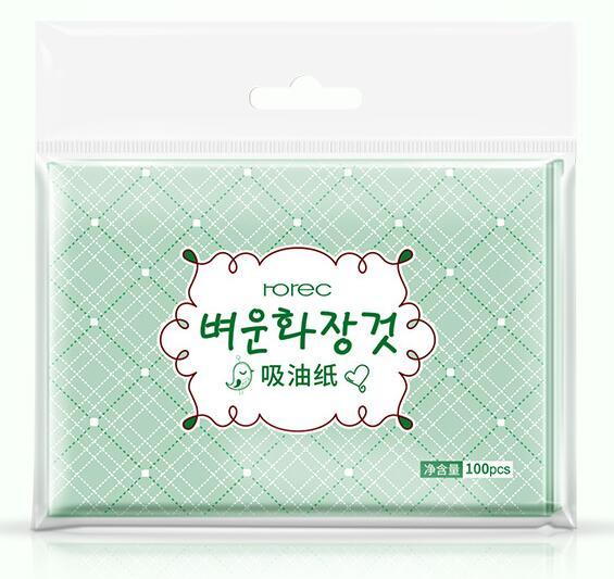 100sheets/pack Green Tea Facial Oil Blotting Sheets Paper Cleansing Face Oil Control Absorbent Paper Beauty makeup tools