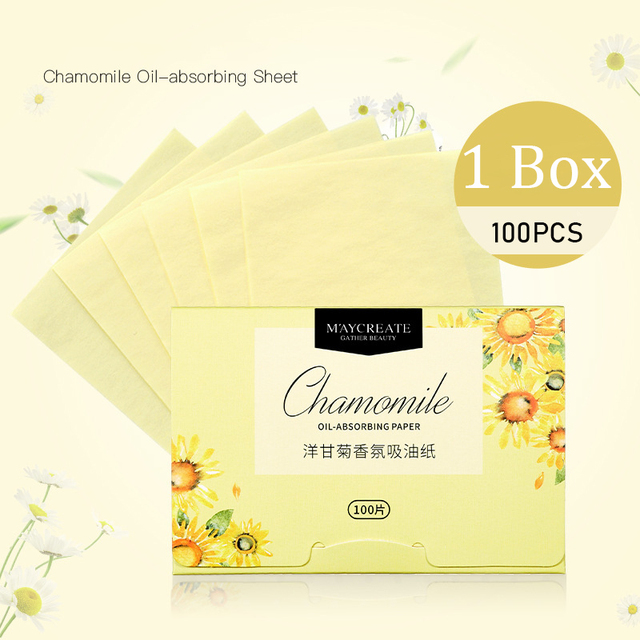 100Pcs/box Face Oil Blotting Paper Protable Matting Face Wipes Facial Cleanser Oil Control Oil-absorbing Face Cleaning Tools