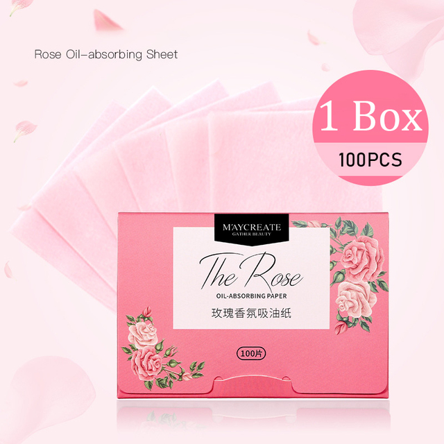 100Pcs/box Face Oil Blotting Paper Protable Matting Face Wipes Facial Cleanser Oil Control Oil-absorbing Face Cleaning Tools