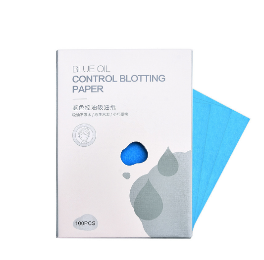Blue Film Plant Facial Skin-friendly Linen Oil Paper Oil Oil-absorbing Paper Control Absorbent Tissue
