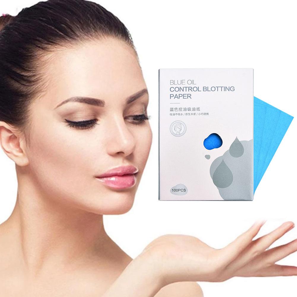 Blue Film Plant Facial Skin-friendly Linen Oil Paper Oil Oil-absorbing Paper Control Absorbent Tissue