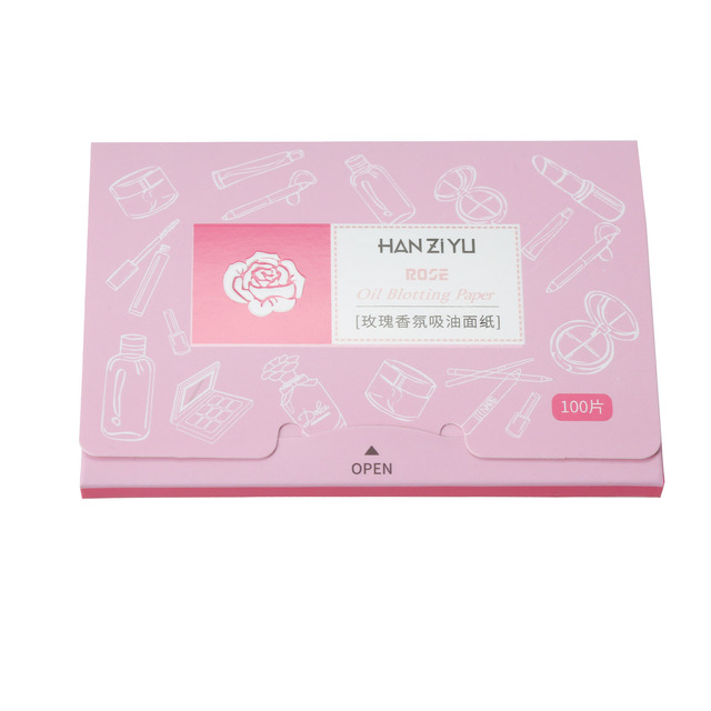 100 Sheets Green Tea / Rose / Bamboo Charcoal Absorbing Paper Facial Oil Control Paper Wipes Face Matcha Tissue Paper