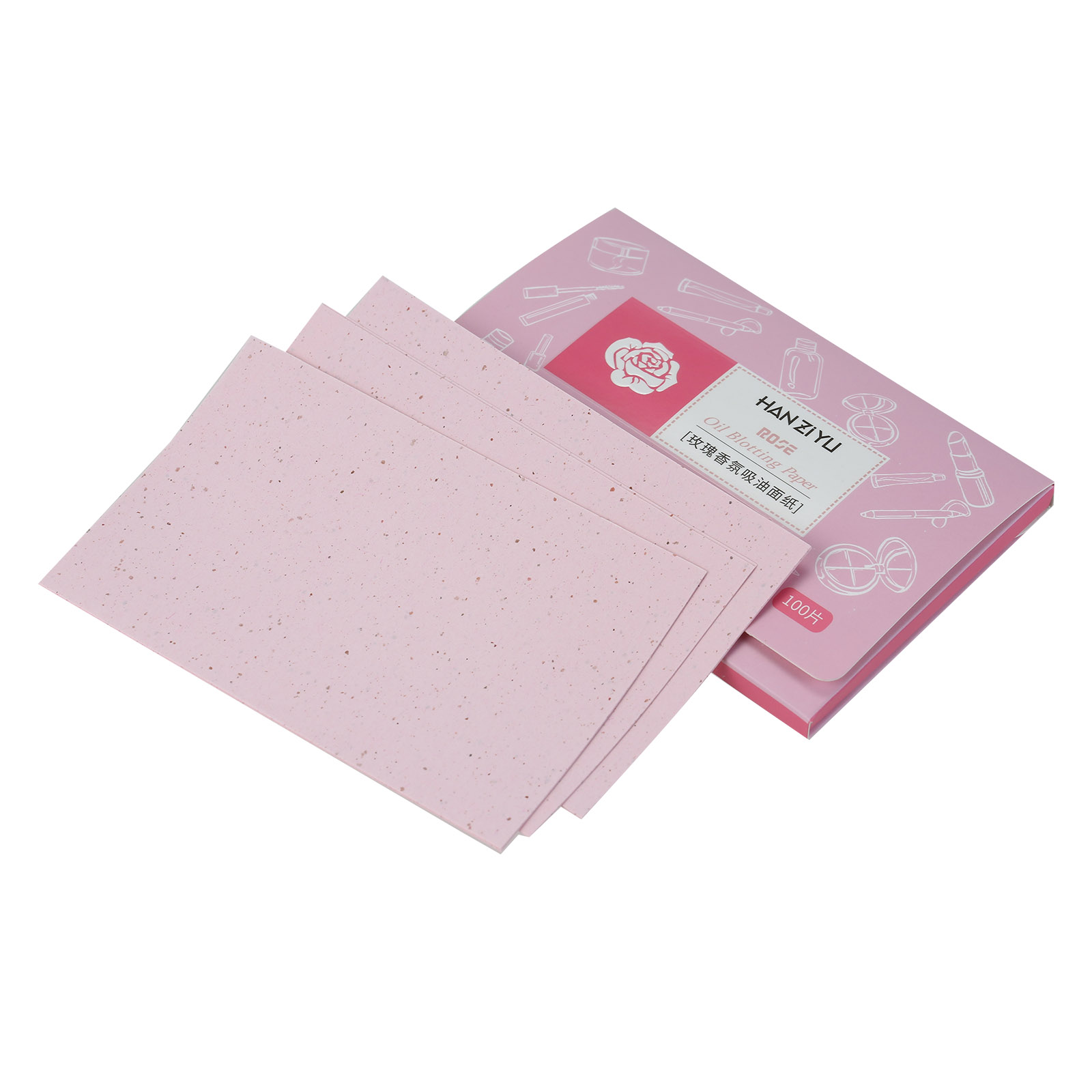 100 Sheets Green Tea / Rose / Bamboo Charcoal Absorbing Paper Facial Oil Control Paper Wipes Face Matcha Tissue Paper