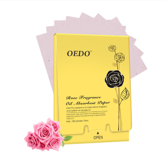 270PCS/3box Rose Fragrance Natural Oil Absorbent Paper Face Care Skin Care Oil Control Wipes Whitening Fresh And Convenient To Carry