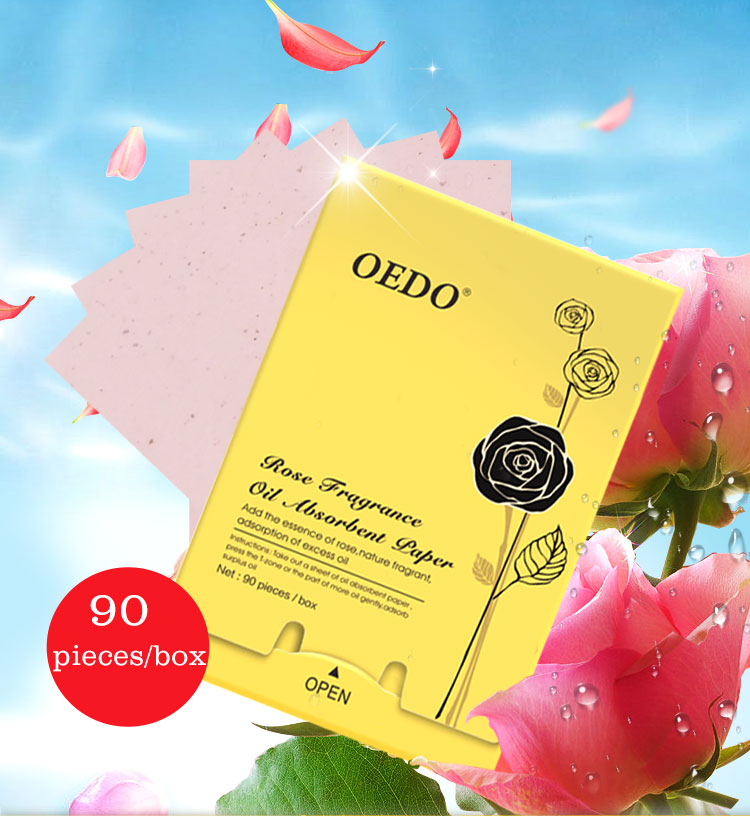 270PCS/3box Rose Fragrance Natural Oil Absorbent Paper Face Care Skin Care Oil Control Wipes Whitening Fresh And Convenient To Carry