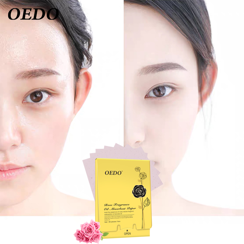 270PCS/3box Rose Fragrance Natural Oil Absorbent Paper Face Care Skin Care Oil Control Wipes Whitening Fresh And Convenient To Carry