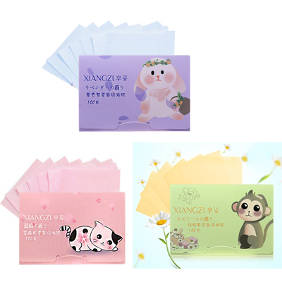 300pcs/3bag Oil Contol Paper Face Cleaning Wipes Absorbing Oil Blotting Paper Sheet Oily Matting Tissue Cleaning Paper Face Care