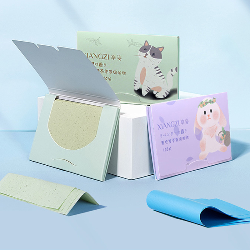 300pcs/3bag Oil Contol Paper Face Cleaning Wipes Absorbing Oil Blotting Paper Sheet Oily Matting Tissue Cleaning Paper Face Care