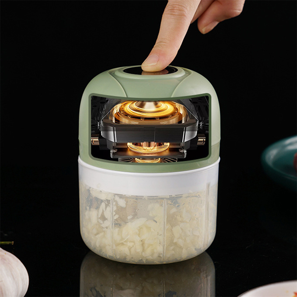 100ml Electric Mini Garlic Crusher Chopper USB Charging Ginger Chili Vegetable Masher Machine Kitchen Tool Gadgets
