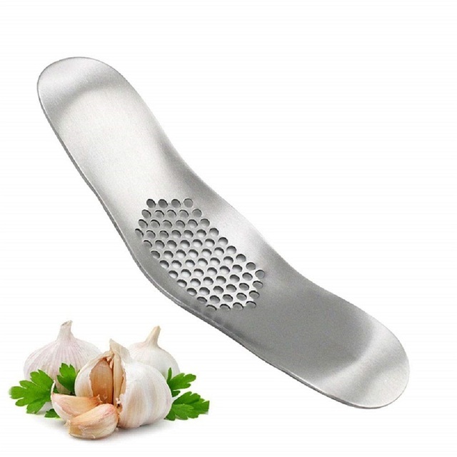 Kitchen gadget Curved Garlic Press Stainless Steel Multi-function Manual Garlic Creative Cloves Kitchen Garlic Press Tool
