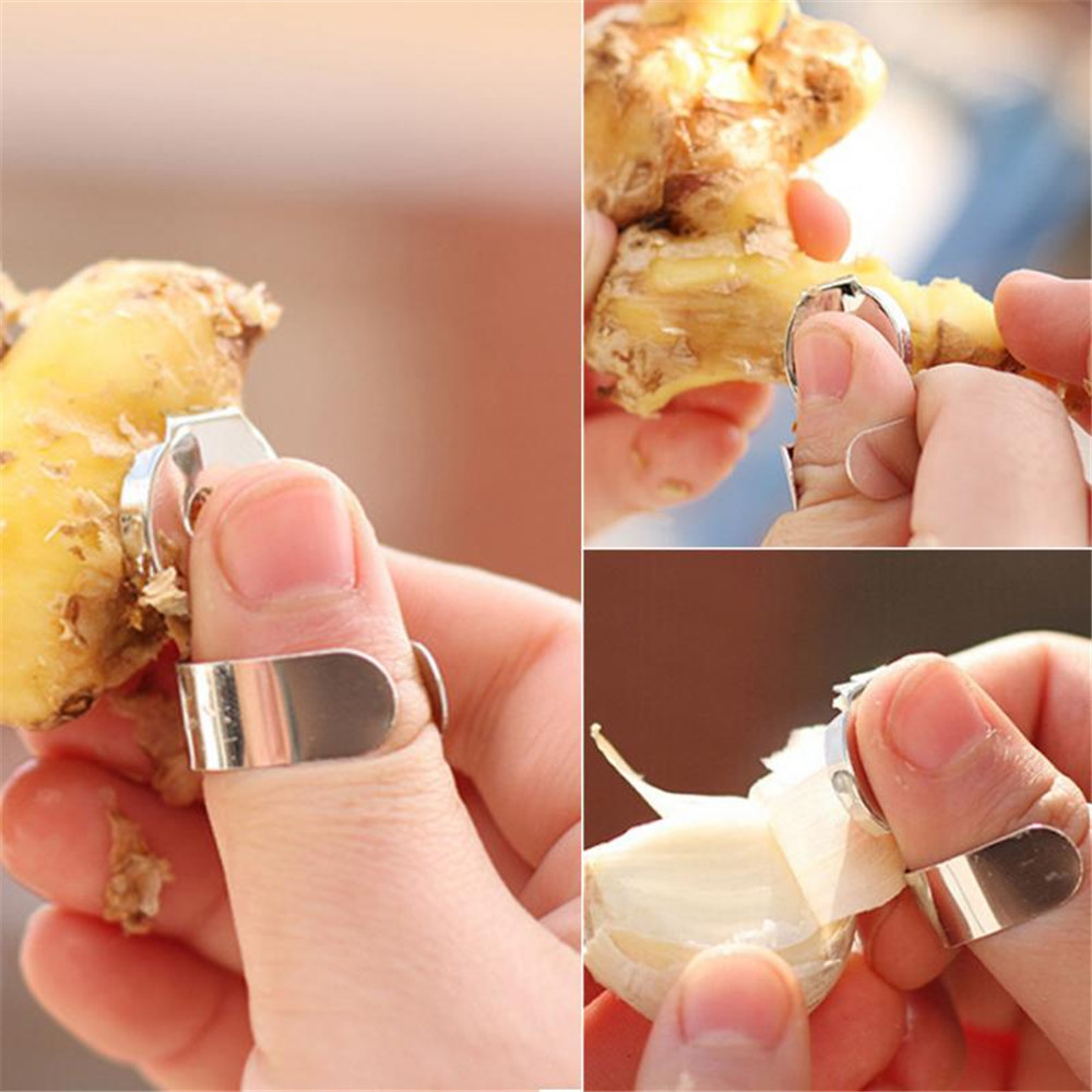 2pcs Garlic Chestnut Ginger Peeler Fruit and Vegetable Kitchen Accessories Peeling Knife Ginger and Garlic for Kitchen Gadgets