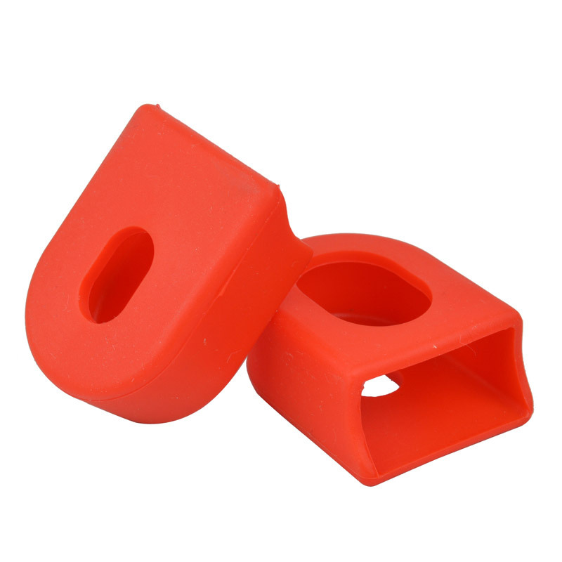 2 Pcs Silicone Bicycle Crankset Arm Cover Antirust Dustproof Crank Protector Protective Sheath Gel Sleeve Bike Accessories