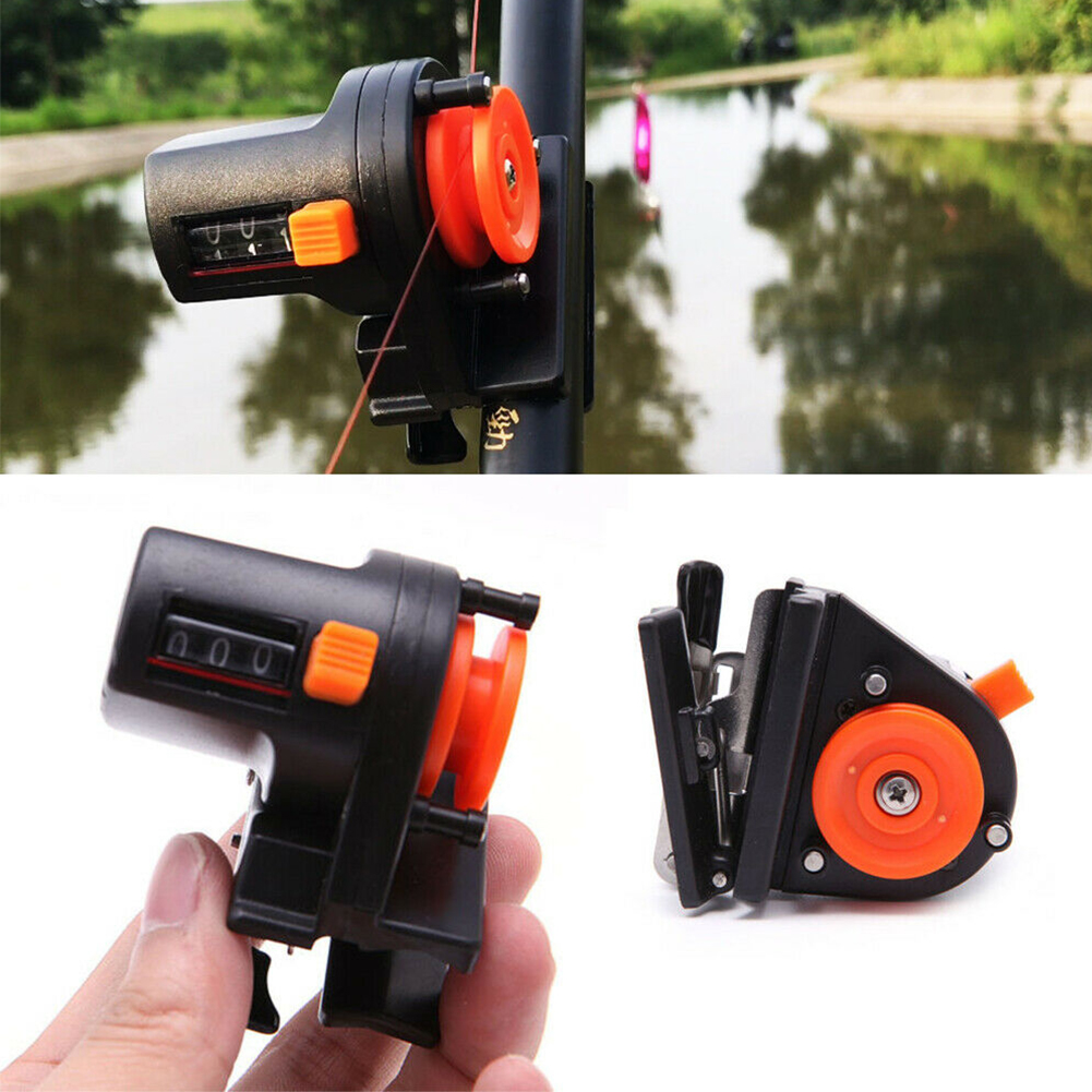 Fish Finder Wire Gauge 0-999M Portable Meter Length Counter Tool Tackle Fishing Line Depth Counter Digital Display Length Gauge