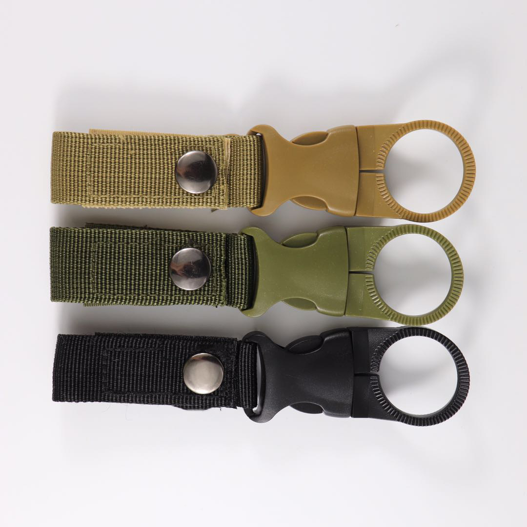 Webbing Backpack Buckle Carabiners Attach Water Bottle Hanger Holder Outdoor Camping Hiking Climbing Accessories
