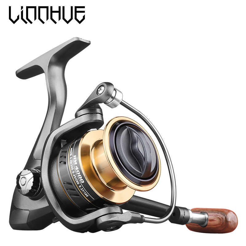 Fishing Reel HM1000-7000 Spinning Reel Reel Fishing 5.2:1 High Speed Metal Spool Coil Fishing Reel Reel