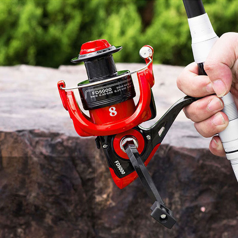 Fishing Reel Spinning Full Metal Spool Spinning Reel 8-10Kg Max Drag Carp Fishing Reel Reel Fishing Accessories FD1000-6000