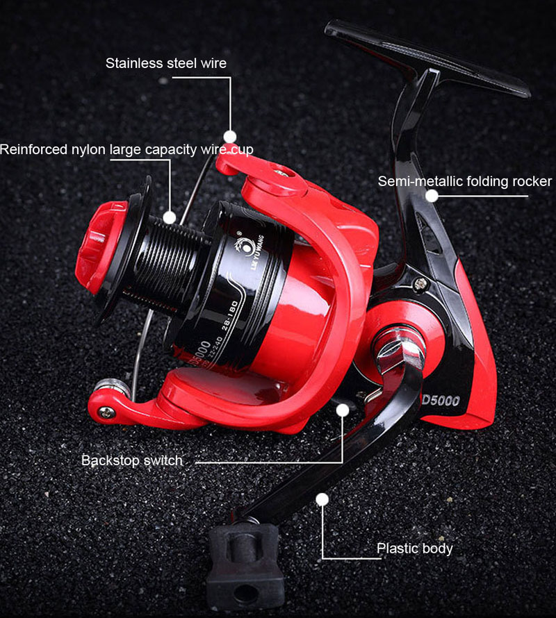 Fishing Reel Spinning Full Metal Spool Spinning Reel 8-10Kg Max Drag Carp Fishing Reel Reel Fishing Accessories FD1000-6000