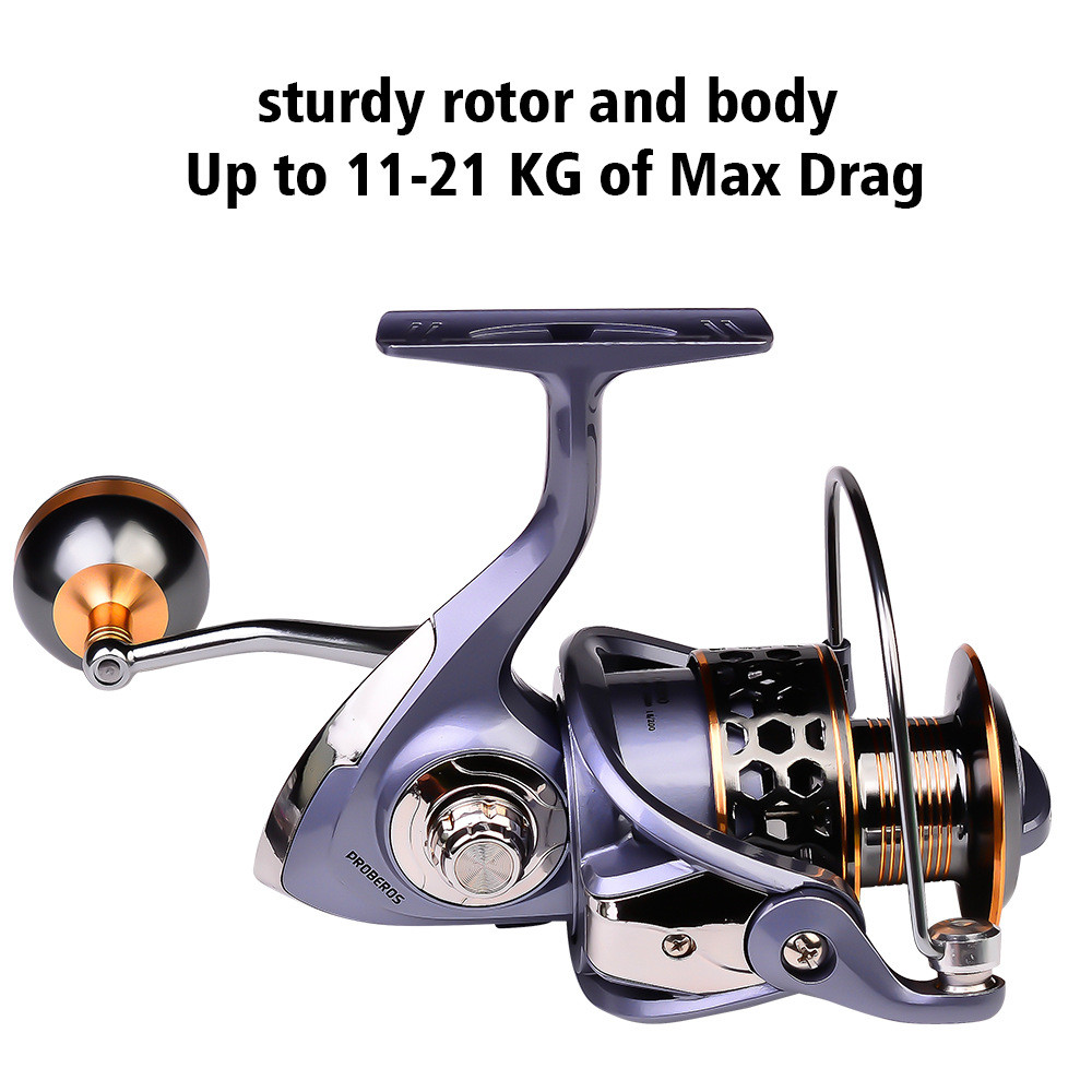 17+1BB Max Drag 21KG Spool Fishing Reel Gear 5.2:1 Ratio High Speed Spinning Reel Casting Reel Carp For Freshwater Saltwater