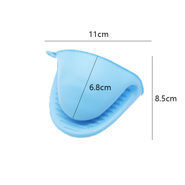 2pcs Thicken Baking Silicone Oven Mitts Microwave Oven Glove Heat Insulation Anti-slip Grips Bowl Pot Clips Kitchen Gadgets